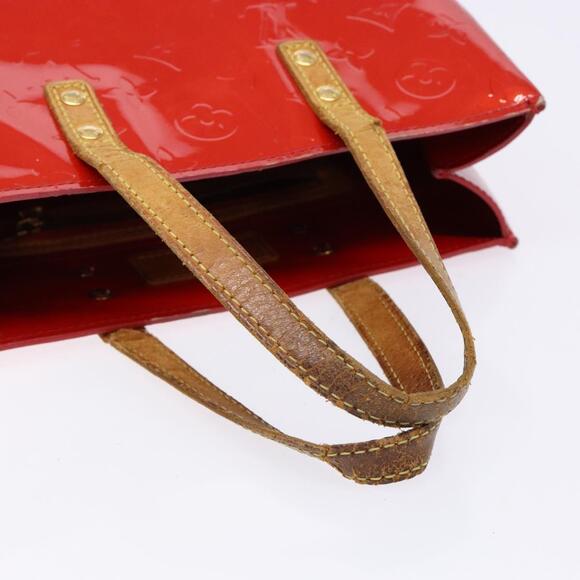 LOUIS VUITTON Monogram Vernis Reade PM Hand Bag Red Rouge M91088 - Picture 7 of 12